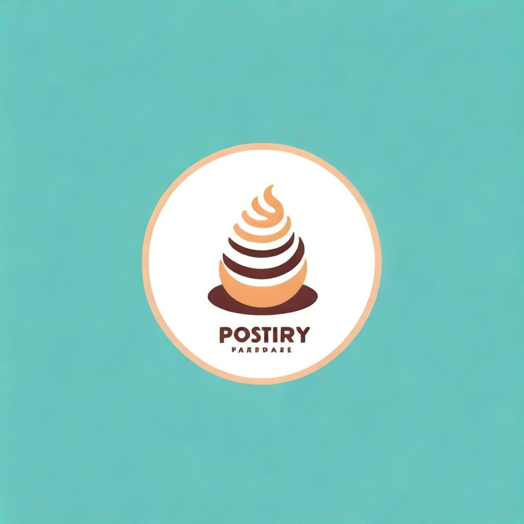 Design a minimalist, casual logo for a pastry company named 'Pastry Paradise'. It should evoke a sense of comfort and pleasure reminiscent of a dessert wonderland.