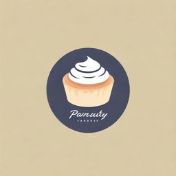 Create a minimalist logo design for a pastry business named 'Pastry Paradise'. The logo should convey notions of delicious, mouth-watering pastries in a sleek, simplified style.