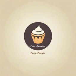 Create a minimalist logo design for a pastry business named 'Pastry Paradise'. The logo should convey notions of delicious, mouth-watering pastries in a sleek, simplified style.