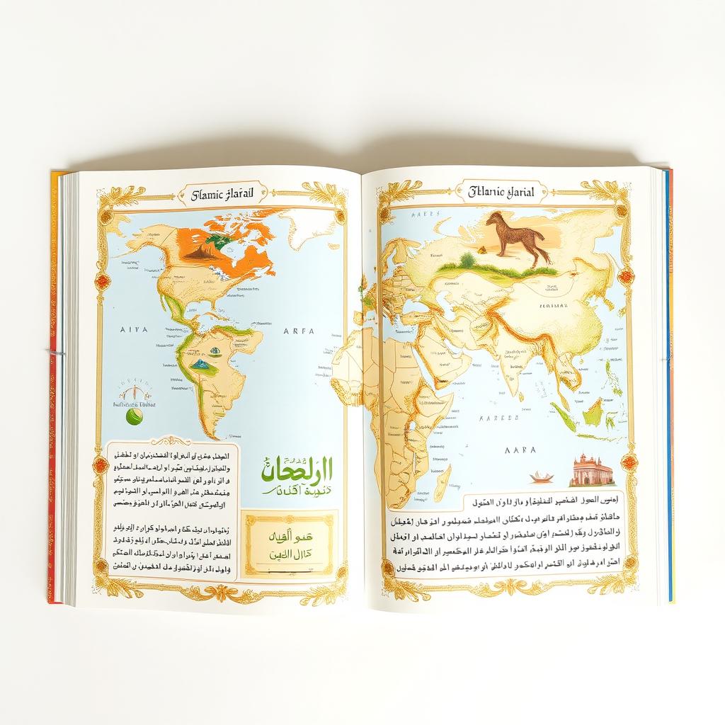 An A4 sheet of a geography lesson book designed for an Islamic boarding school