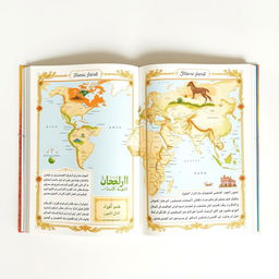 An A4 sheet of a geography lesson book designed for an Islamic boarding school