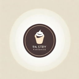 Design a minimalist logo for 'Pastry Paradise'. The logo should reflect a simple, clean and modern aesthetic, suggestive of delectable pastries.