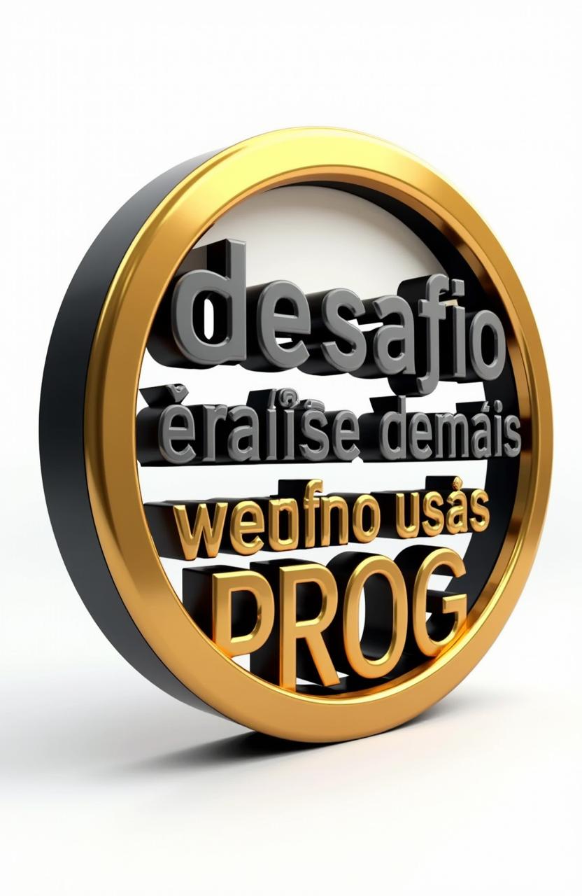 A professional advertising image featuring a 3D circle design in gold and black colors