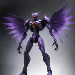 An imposing Angel-like monster inspired by Evangelion but without wings. Instead, it possesses other intimidating features such as menacing, towering height, intricate bio-mechanical designs populating its body, and a haunting, ominous glow.