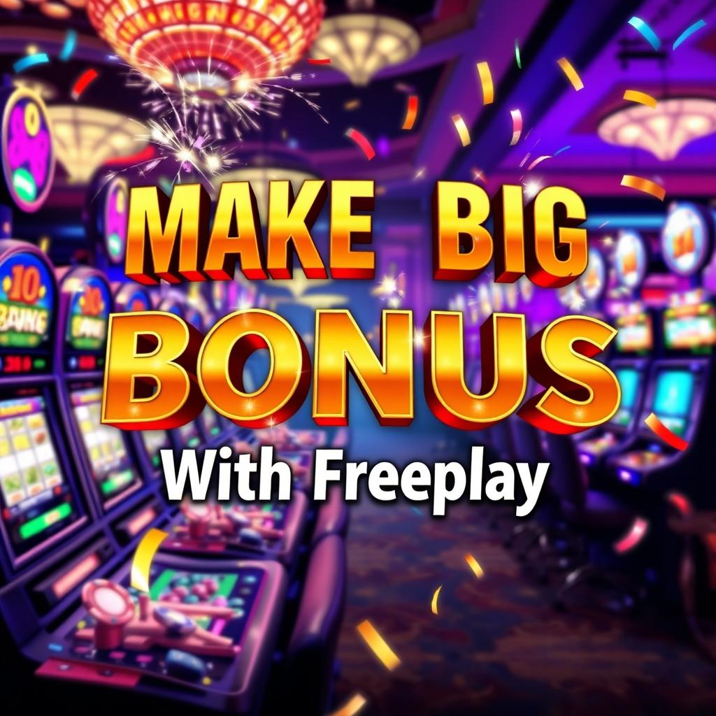 An engaging casino promotional image that highlights the theme 'Make Big Bonus With Freeplay'