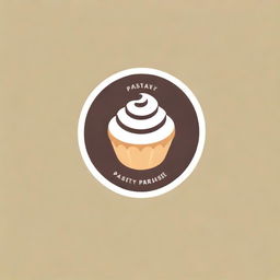 Design a casual and minimalist logo for 'Pastry Paradise'. The logo should be simple, yet playful and suggest a warm, inviting atmosphere emphasizing tasty pastries.