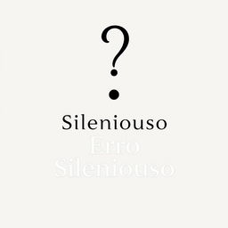 A minimalist and striking book cover featuring the title 'Erro Silencioso' at the center in bold, modern typography