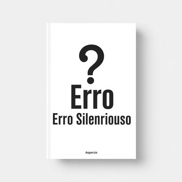 A minimalist and striking book cover featuring the title 'Erro Silencioso' at the center in bold, modern typography