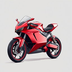 An 8K resolution image of a perfectly detailed concept artwork featuring a full-body side view of a beautifully drawn naked sport motorcycle