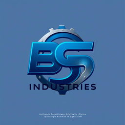 A bold and modern logo design for 'B S Industries', featuring the letters 'B' and 'S' creatively intertwined