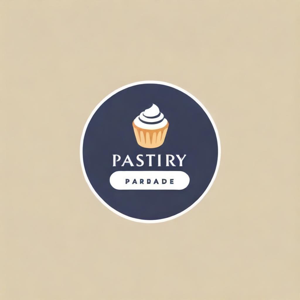 Design a minimalist-style logo for a company named 'Pastry Paradise,' focusing on chic bakery imagery.