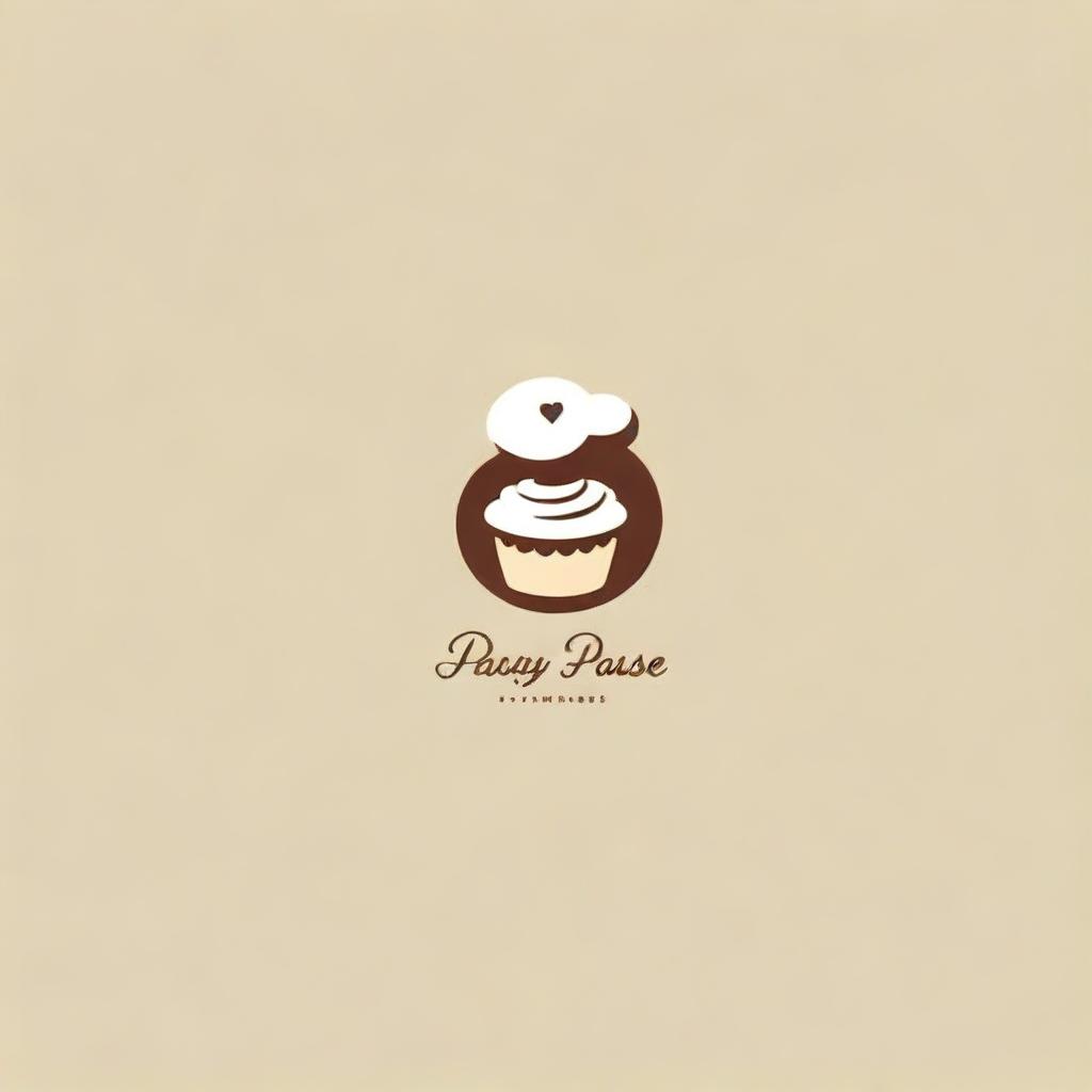 Design a minimalist-style logo for a company named 'Pastry Paradise,' focusing on chic bakery imagery.