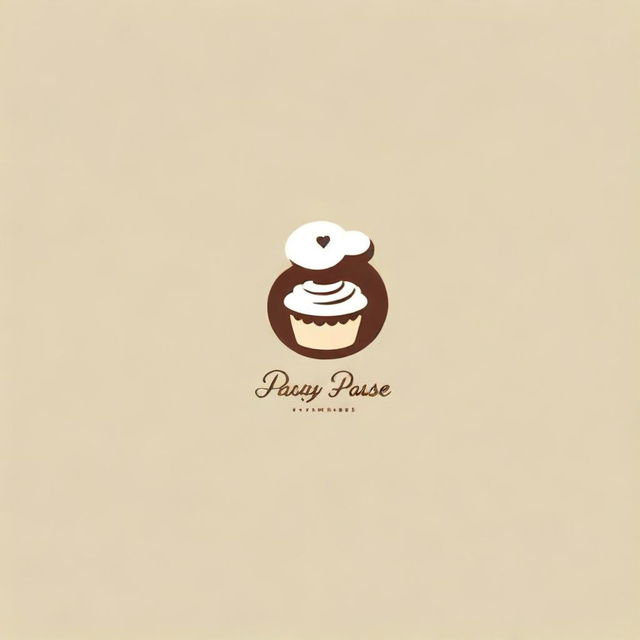 Design a minimalist-style logo for a company named 'Pastry Paradise,' focusing on chic bakery imagery.