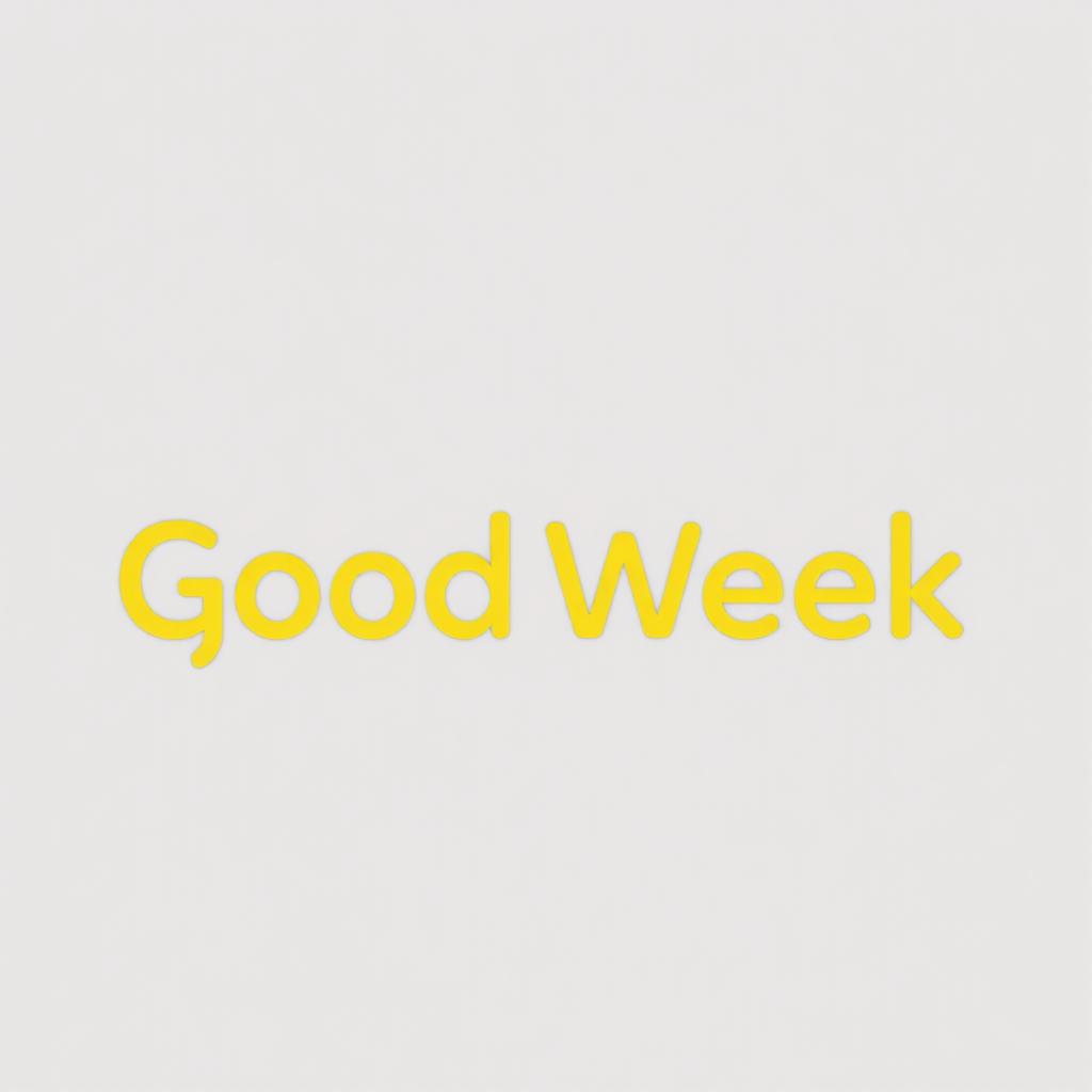 A creative logo design for a company named 'Good Week'