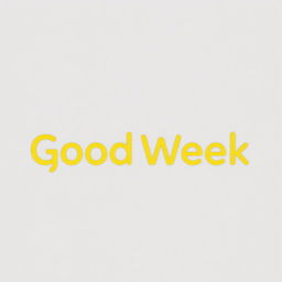 A creative logo design for a company named 'Good Week'