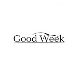 A minimalist logo design for a company named 'Good Week' that specializes in collectible cars