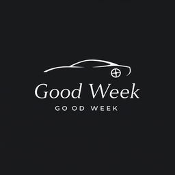 A minimalist logo design for a company named 'Good Week' that specializes in collectible cars