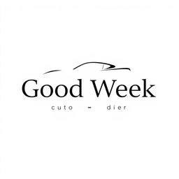 A minimalist logo design for a company named 'Good Week' that specializes in collectible cars