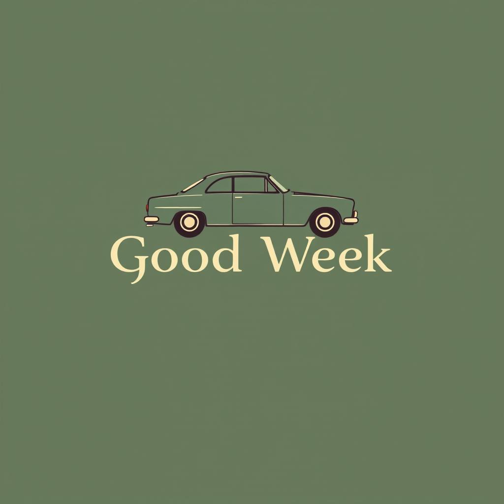 A minimalist logo design for a company named 'Good Week' that specializes in collectible retro cars