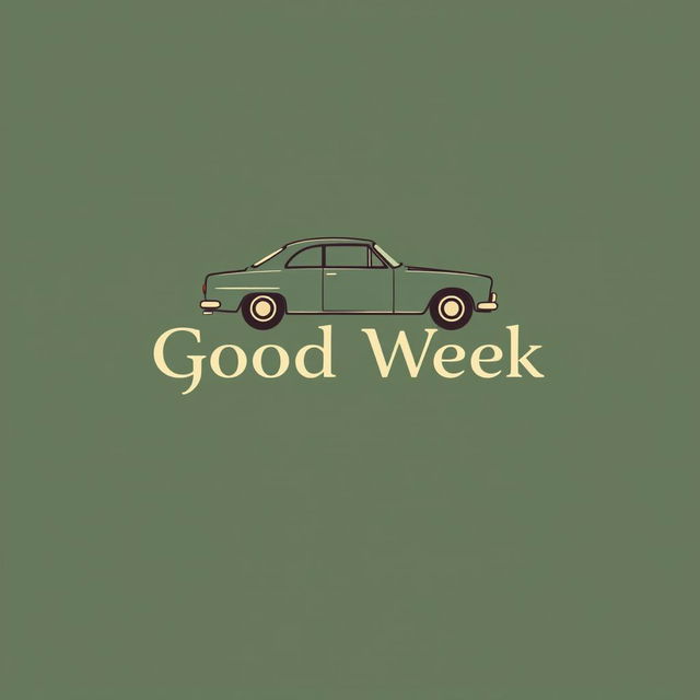 A minimalist logo design for a company named 'Good Week' that specializes in collectible retro cars