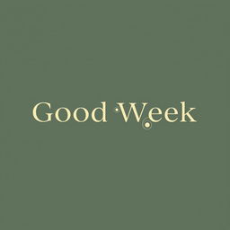 A minimalist logo design for a company named 'Good Week' that specializes in collectible retro cars