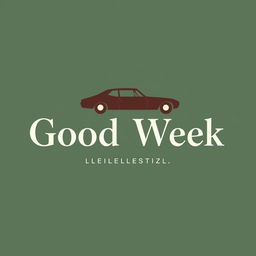 A minimalist logo design for a company named 'Good Week' that specializes in collectible retro cars