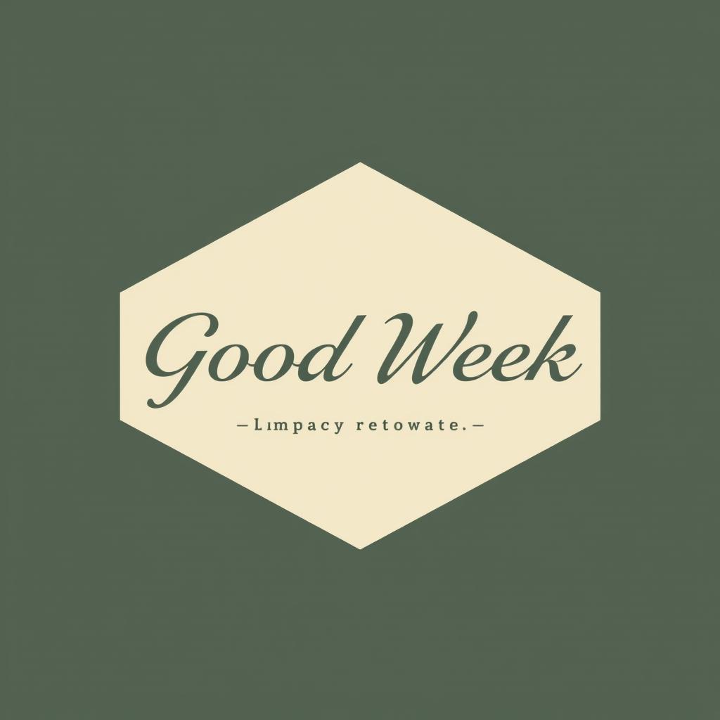 A minimalist logo design for a company named 'Good Week' that specializes in collectible retro cars