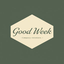 A minimalist logo design for a company named 'Good Week' that specializes in collectible retro cars