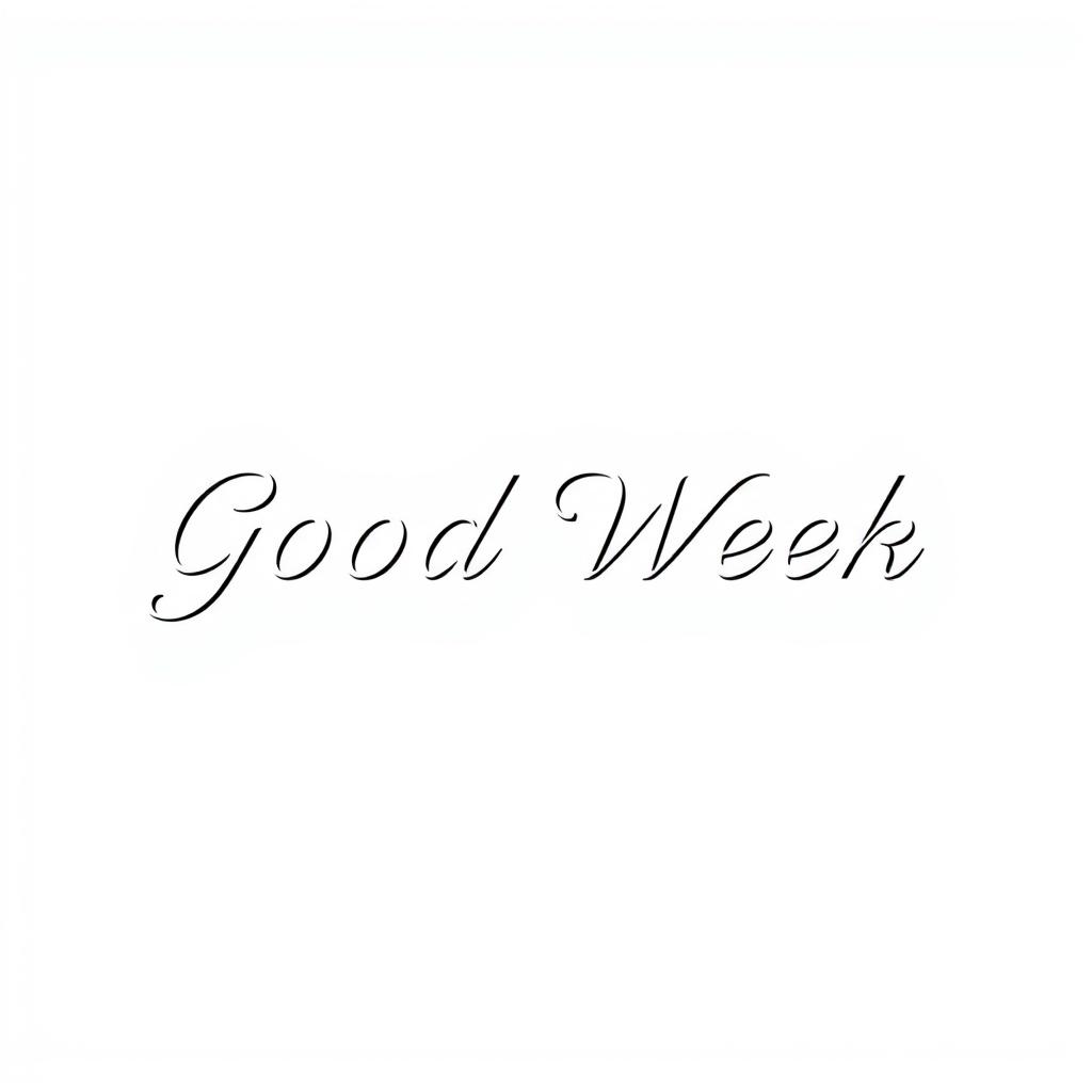 A minimalist logo design for a company called 'Good Week' that specializes in collectible retro cars