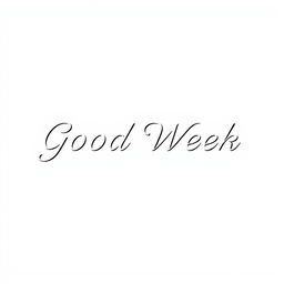 A minimalist logo design for a company called 'Good Week' that specializes in collectible retro cars