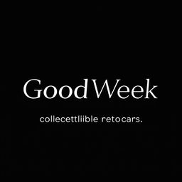 A minimalist logo design for 'Good Week, collectible retro cars'