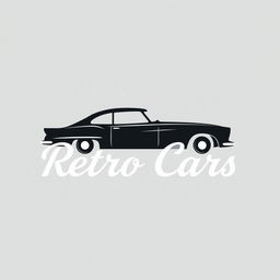 A minimalist logo design specifically for retro cars