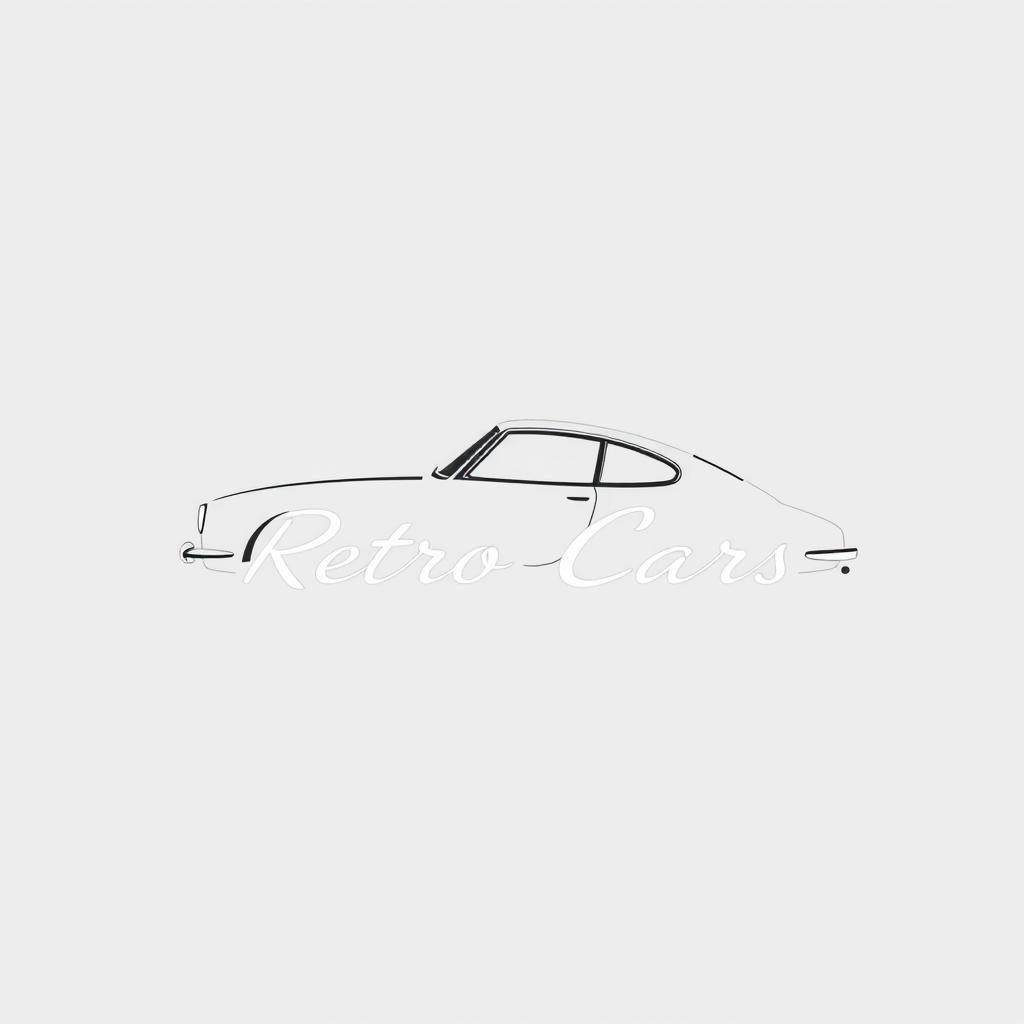 A minimalist logo design specifically for retro cars