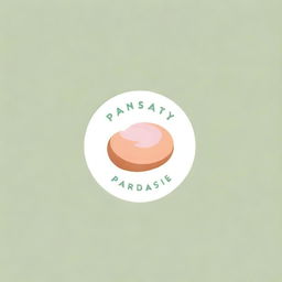 A minimalist and casual logo for a pastry shop named 'Pastry Paradise' with a modern typeface and subtle pastel colors, featuring a stylized pastry or croissant as a core design element.