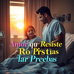 An emotionally charged scene showcasing the powerful love and resilience between María and Javier in a hospital room