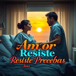 An emotionally charged scene showcasing the powerful love and resilience between María and Javier in a hospital room