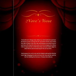 A striking novel back cover design featuring a deep red and black color scheme