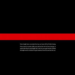 A minimalist novel back cover design featuring a dominant black background with striking red accents