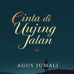 A book cover design featuring the title "Cinta di Ujung Jalan by Agus Jumali" elegantly displayed at the top