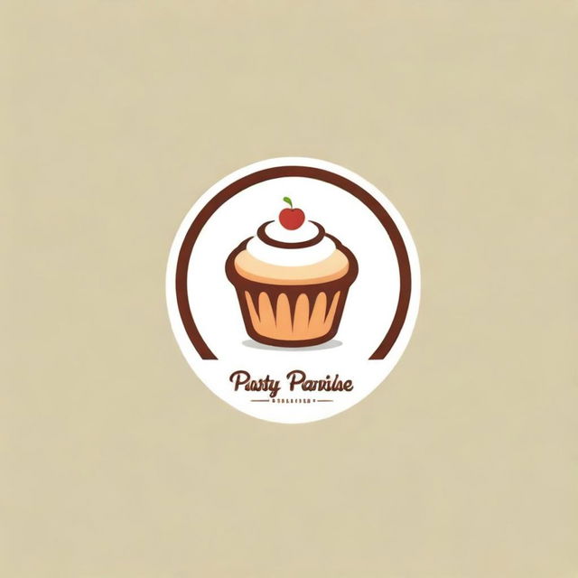 Create a logo for a bakery named 'Pastry Paradise' featuring a mix of heavenly and baking related elements.