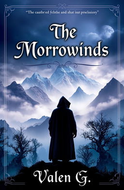 A captivating fantasy and mystery-themed book cover featuring the title "The Morrowinds" prominently displayed at the top