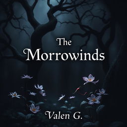 A striking fantasy and mystery-themed book cover featuring a bold, prominent title "The Morrowinds" centered in the middle of the design