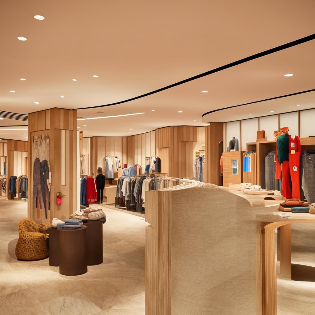 An elegant Zara clothing reception shop displaying distinctive and fashionable apparels