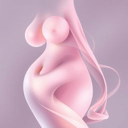 A beautifully artistic representation of feminine anatomy, with an emphasis on natural elegance and softness