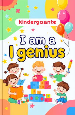 A colorful and engaging cover design for a kindergarten module titled ‘I am a genius’