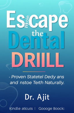 A modern and clean book cover design for the title "Escape the Dental Drill