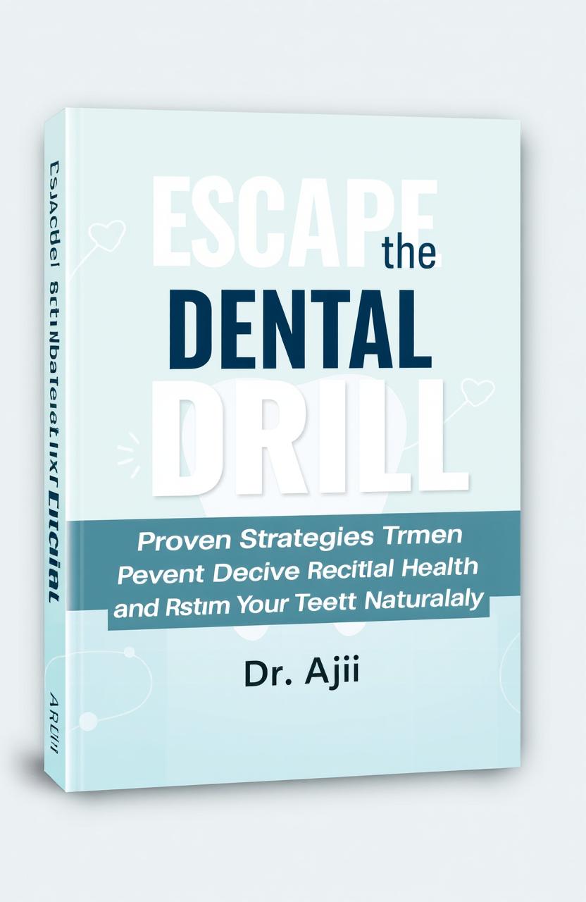 A modern and clean book cover design for the title "Escape the Dental Drill