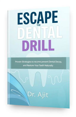 A modern and clean book cover design for the title "Escape the Dental Drill