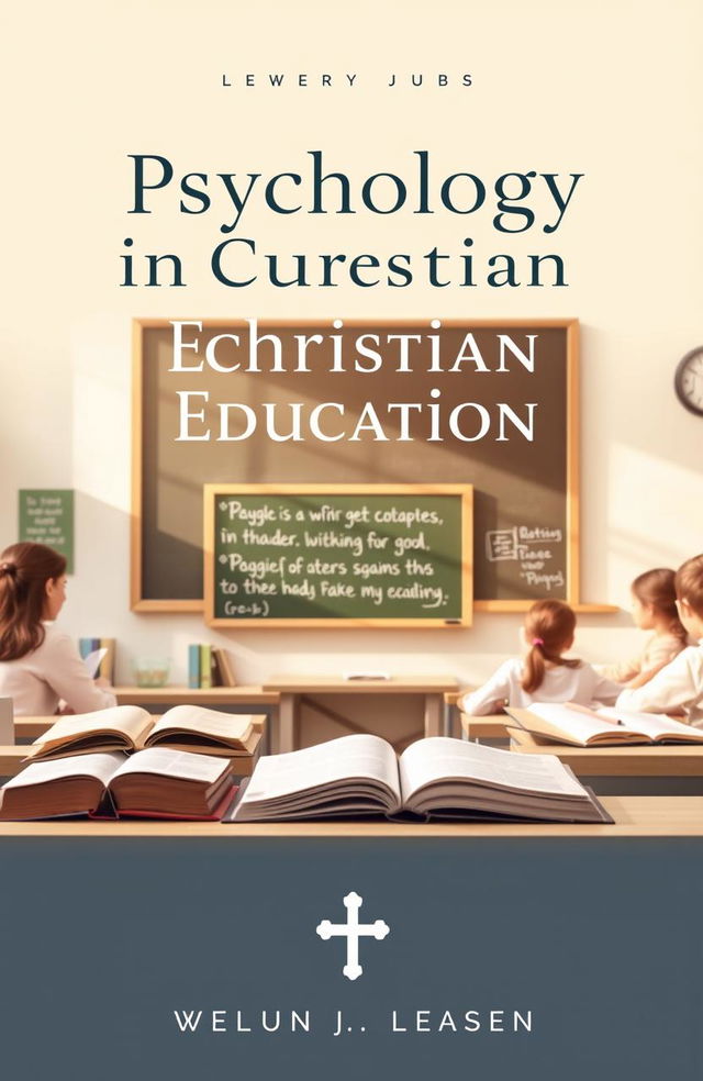 A visually appealing book cover design for a Christian educational psychology book