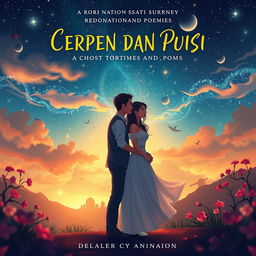 A book cover design for a collection of short stories and poems titled 'CERPEN DAN PUISI'